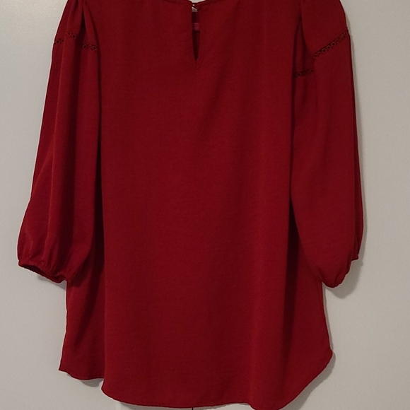 Gorgeous Red Loose Blouse - Picture 5 of 5